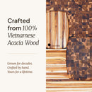 3-Piece Edge Grain Acacia Wood Cutting Board Set – 3 Sizes (16 x 12, 13 x 10, 10 x 7 in)